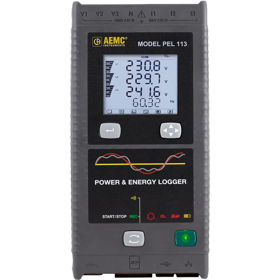 AEMC PEL 113 Registratore di Potenza e Energia senza Sensori
