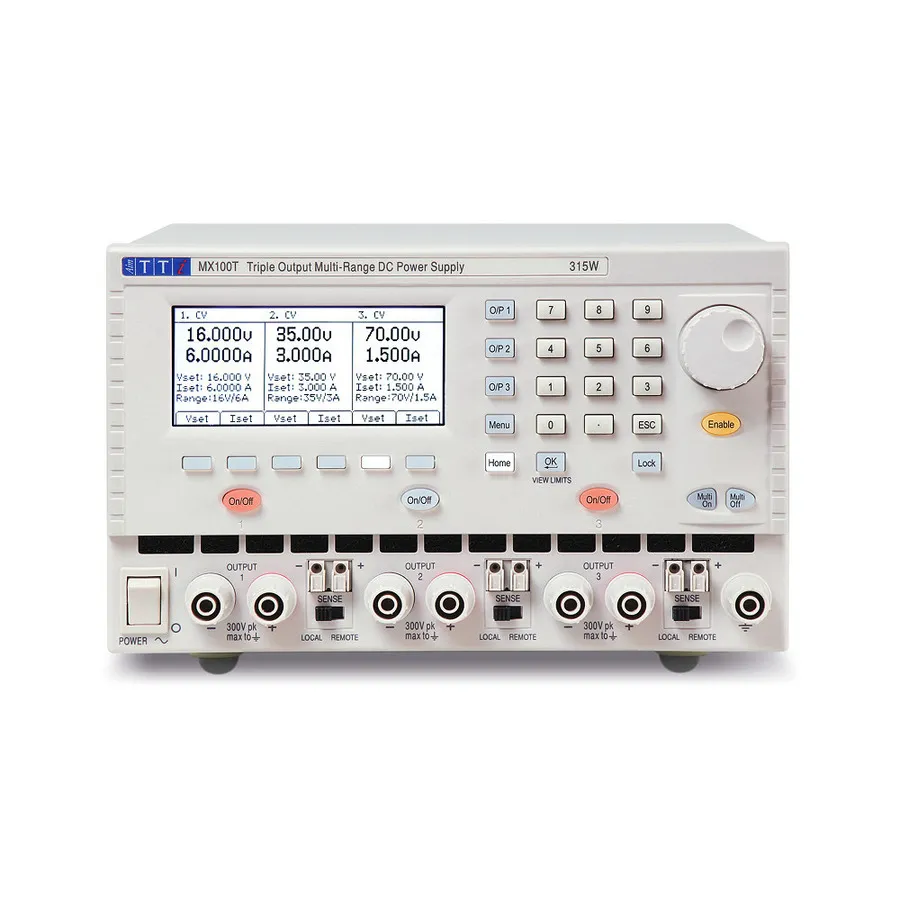 Alimentatore DC a tre uscite Aim TTi MX100T