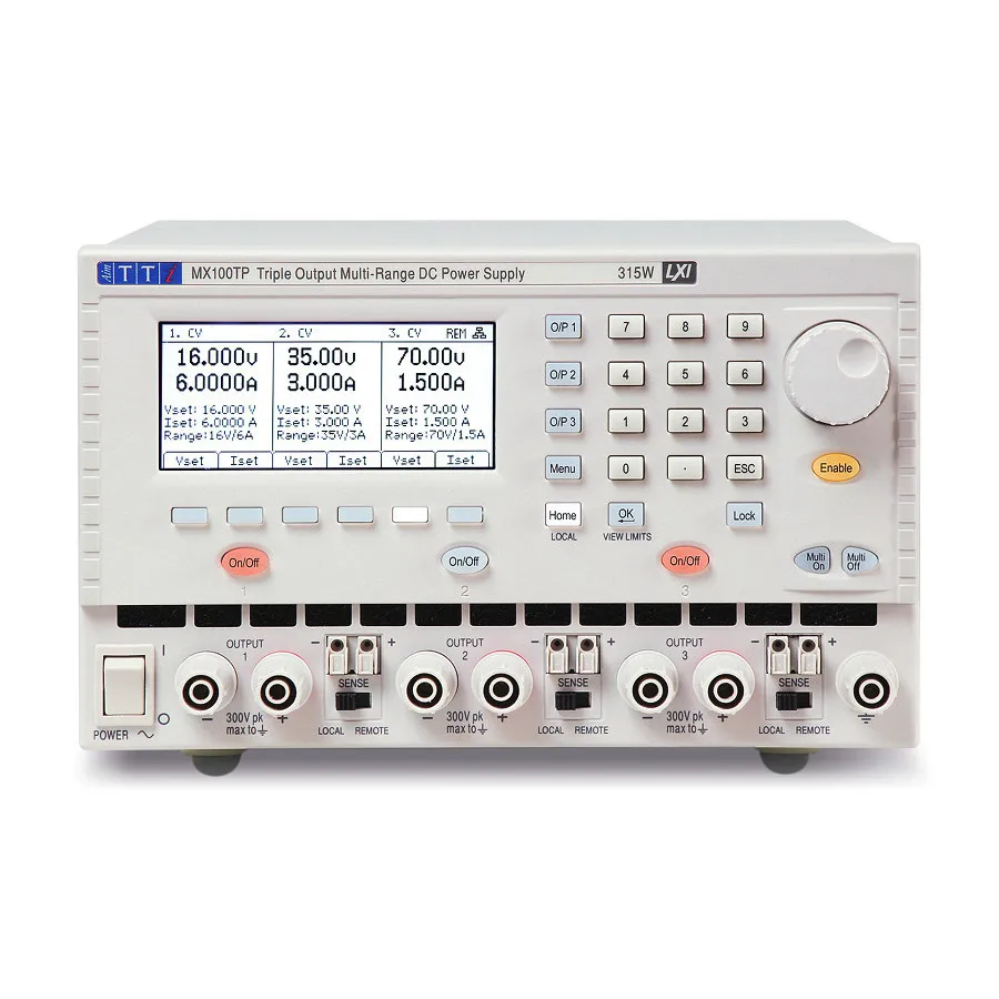 Alimentatore DC a tre uscite Aim TTi MX100TP