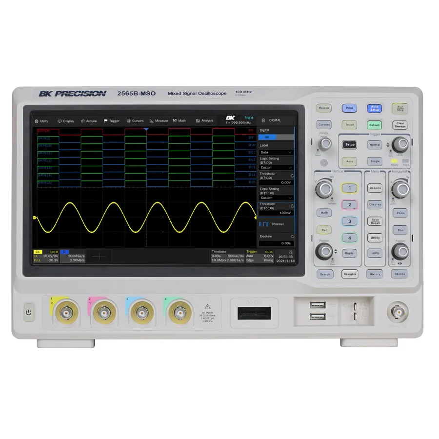 Oscilloscopio B&K Precision 2565B-MSO segnali misti
