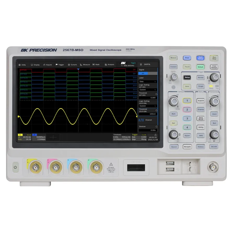 Oscilloscopio B&K Precision 2567B-MSO segnali misti
