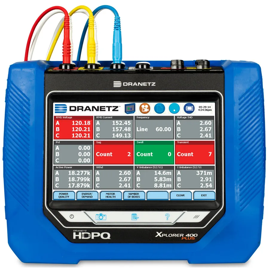Dranetz HDPQ-P-X4A10PKG Xplorer 400 Plus Analizzatore di Qualità dell'Energia