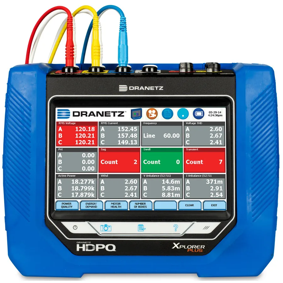 Dranetz HDPQ-P-XAFLEX3KPKG Xplorer Plus Analizzatore di Qualità dell'Energia