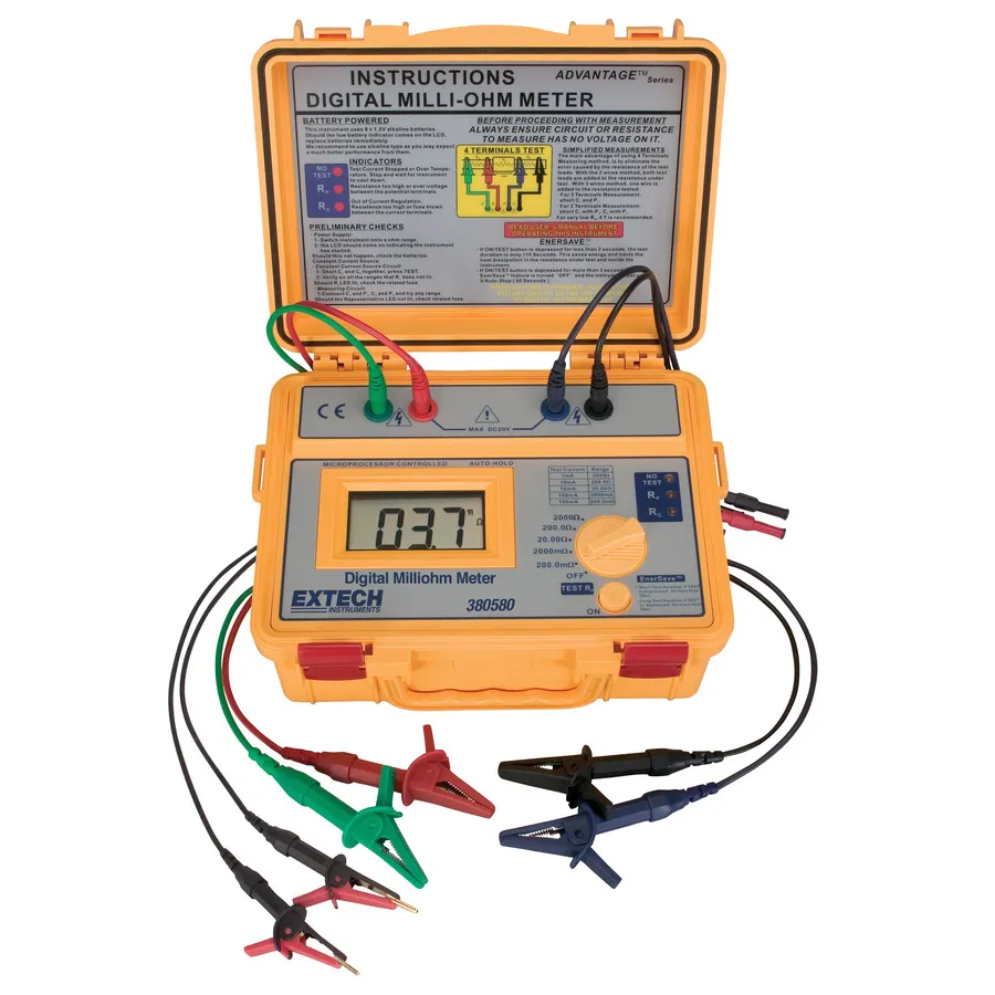 Extech 380580-NIST Misuratore di Milliohm