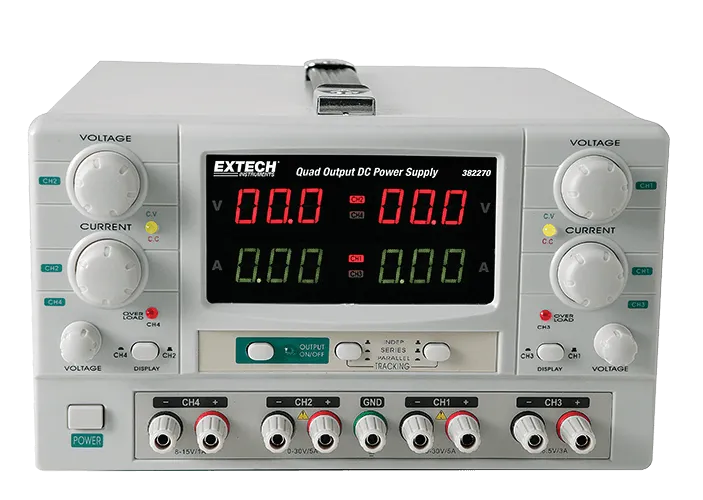 Extech 382270 Alimentatore DC a Quattro Uscite