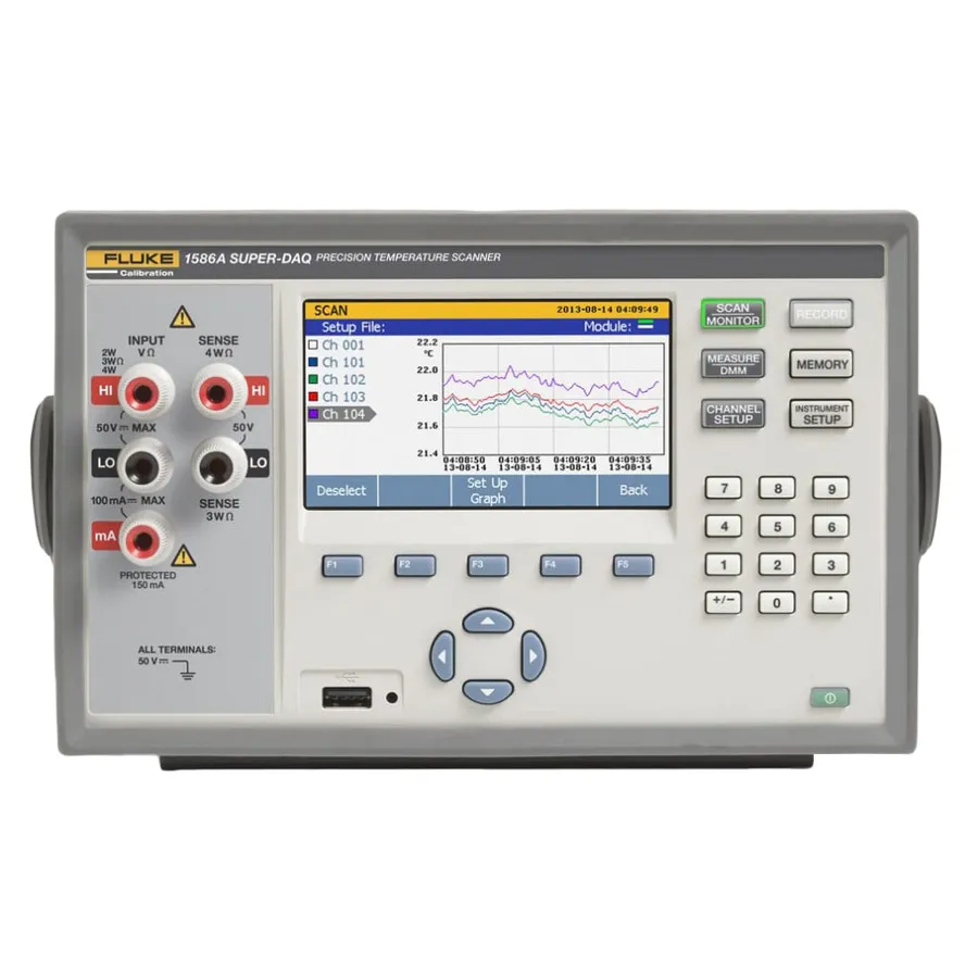 Fluke 1586A/2HC 120/C Super-DAQ Scanner di temperatura con calibrazione accreditata