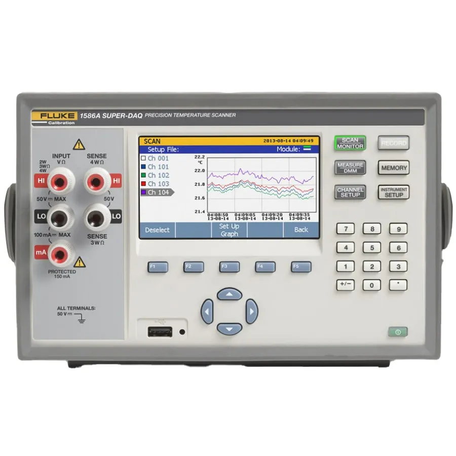 Fluke 1586A/DS-HC 120 Super-DAQ Scanner di temperatura con modulo e moltiplicatore