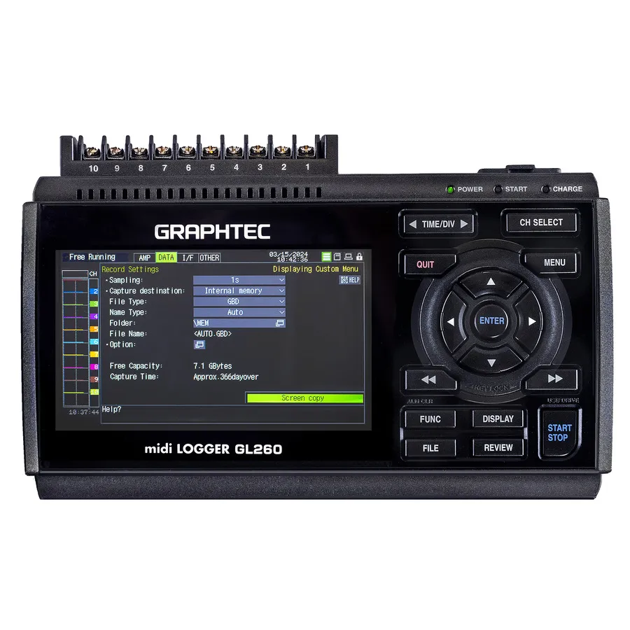 Data Logger Multi-Canale Graphtec GL260