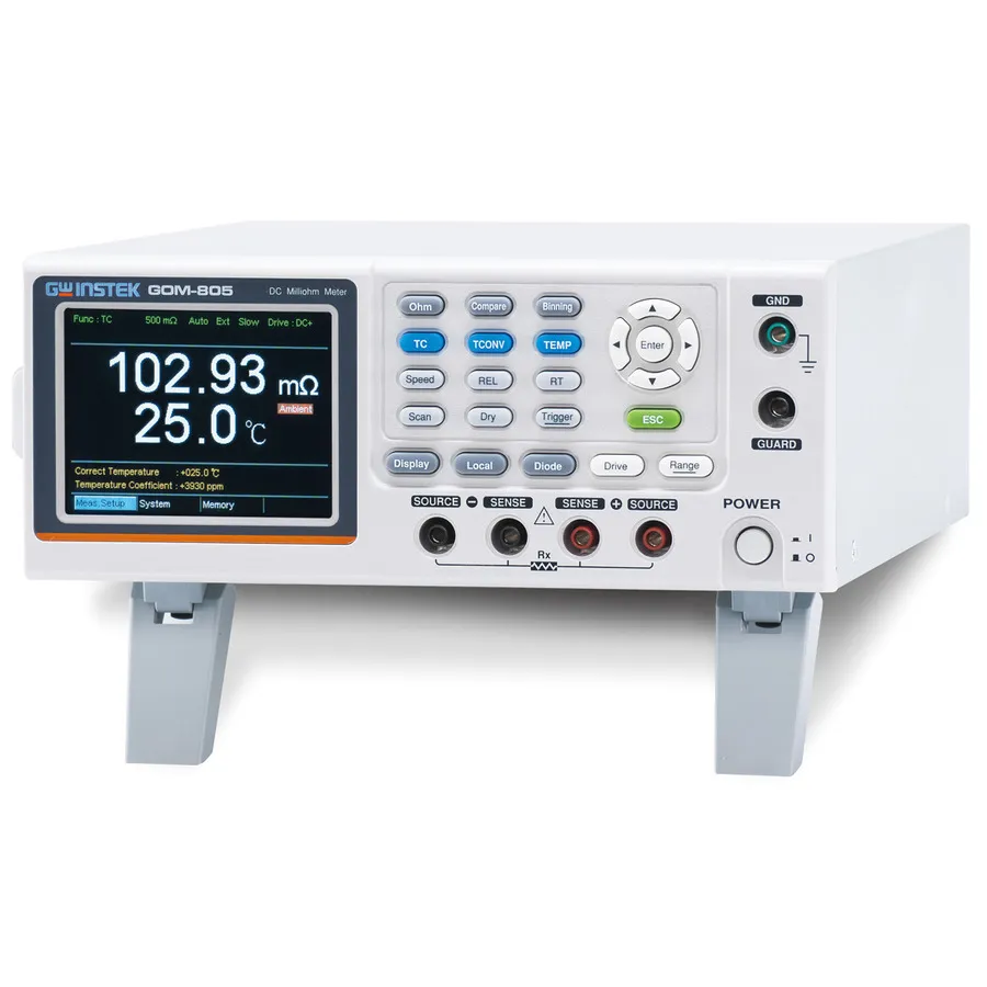 Milliohmetro DC da Banco GW Instek GOM-805