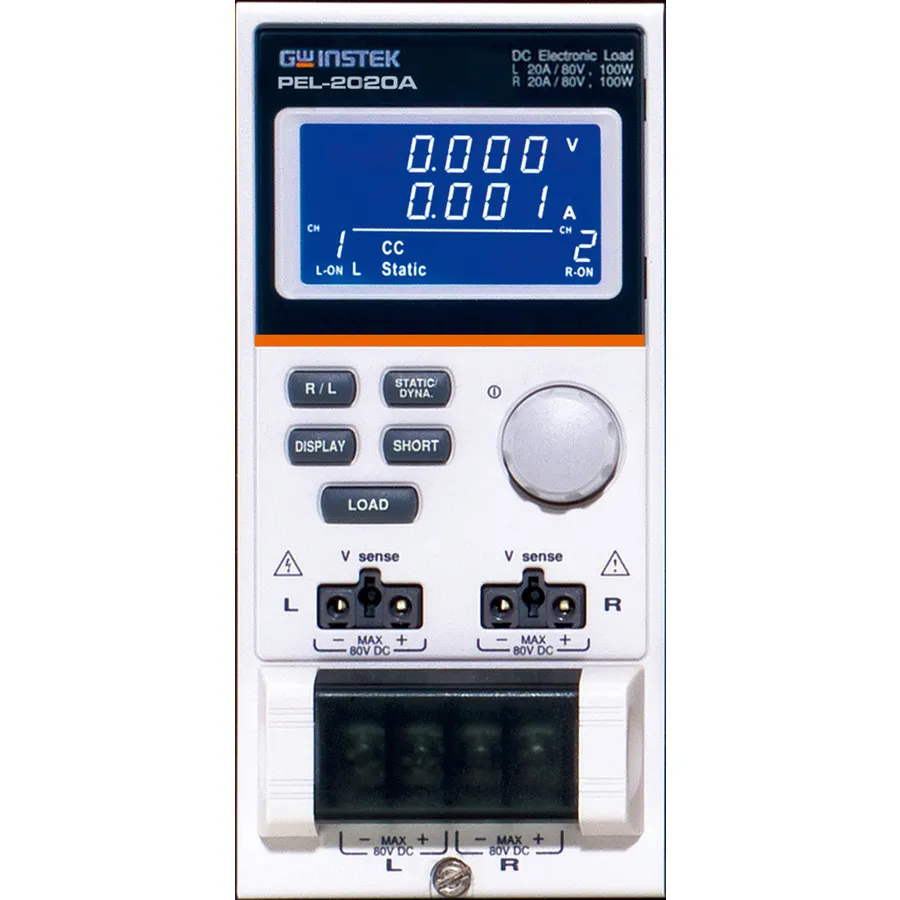 Modulo di Carica Elettronica DC GW Instek PEL-2020A Doppio Canale
