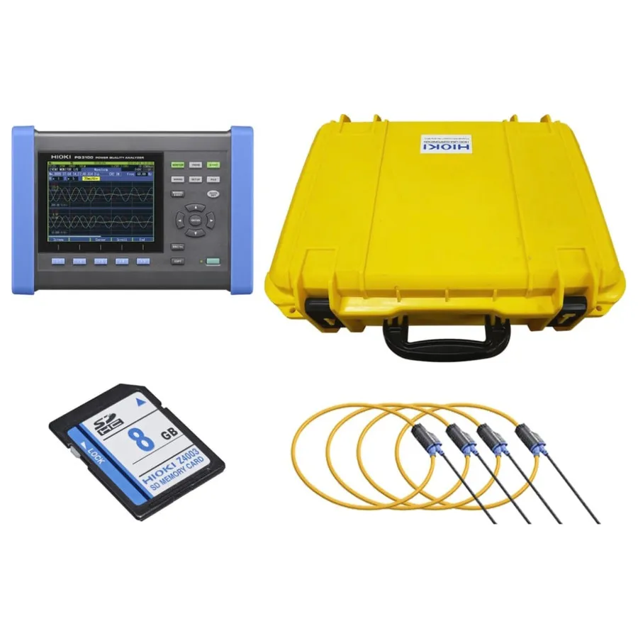 Hioki PQ3100-04/600 KIT Analizzatore di Qualità dell'Alimentazione