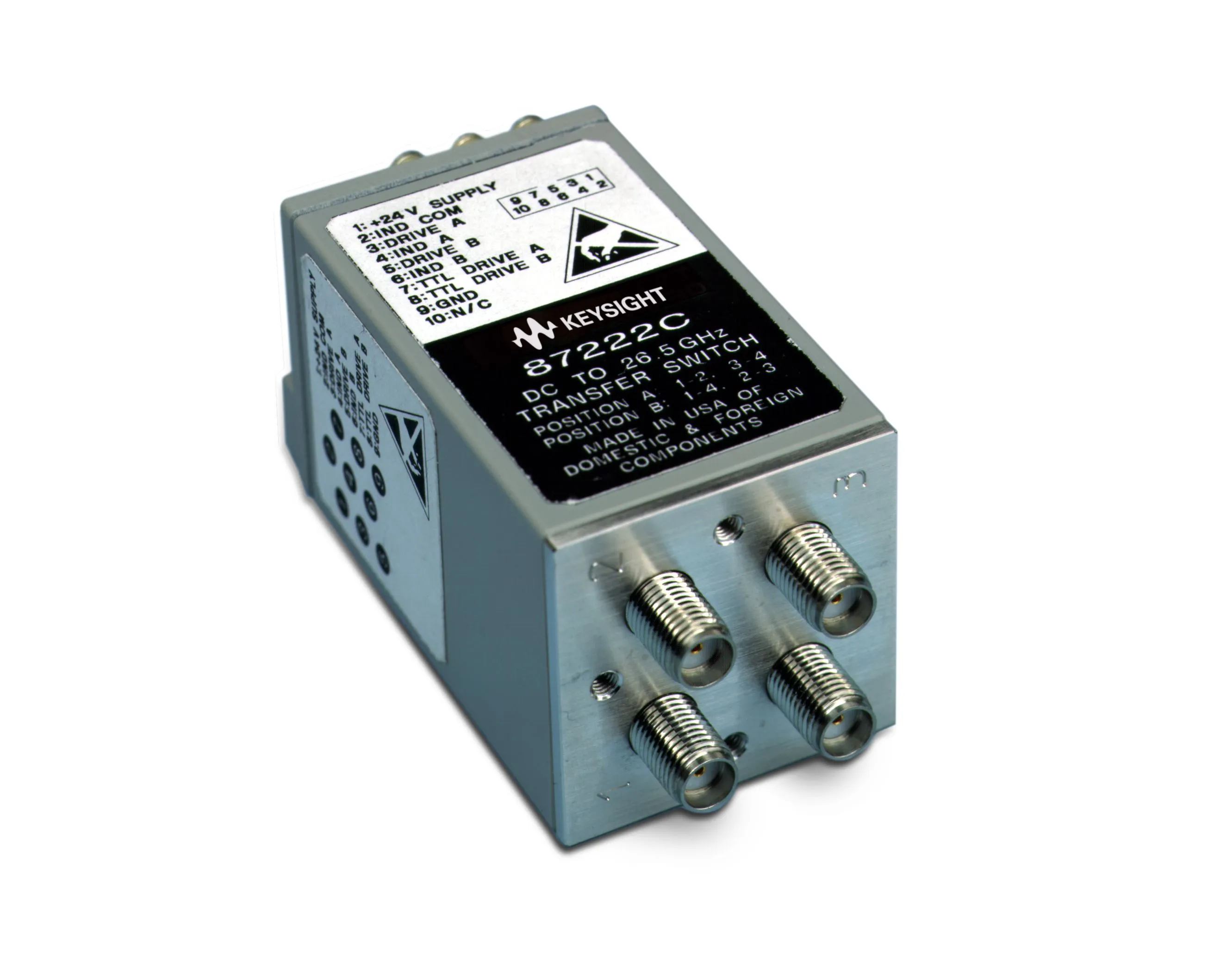 Interruttore di trasferimento coassiale Keysight 87222C