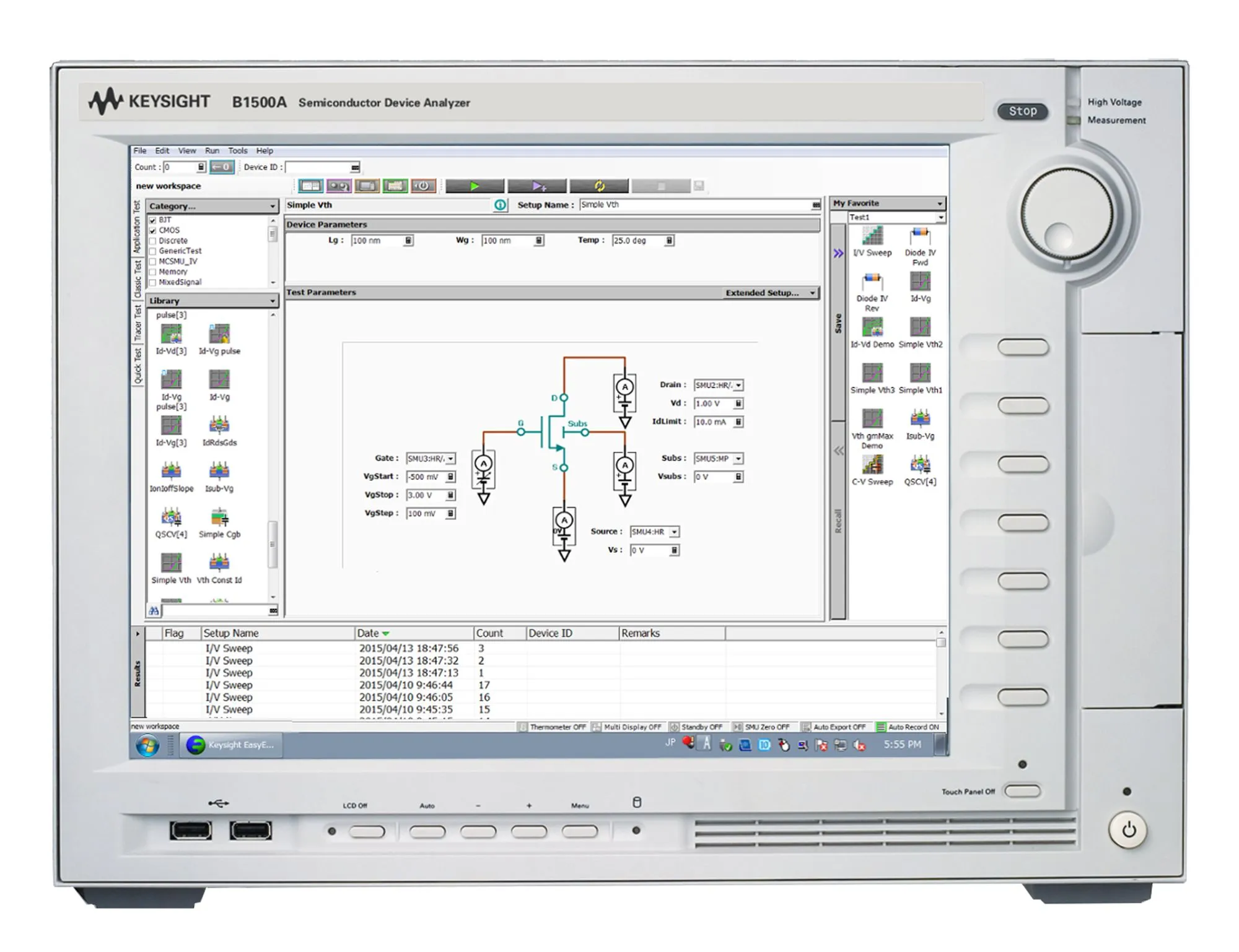 Analizzatore di Dispositivi Semiconduttori Keysight B1500A
