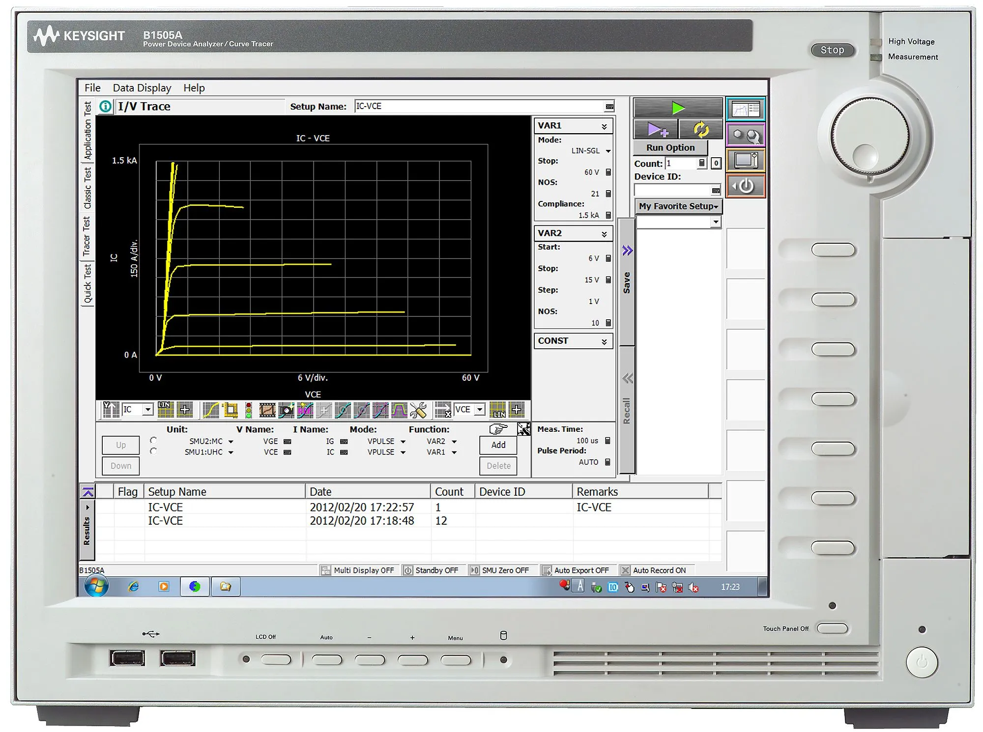 Analizzatore di Dispositivi di Potenza Keysight B1505A