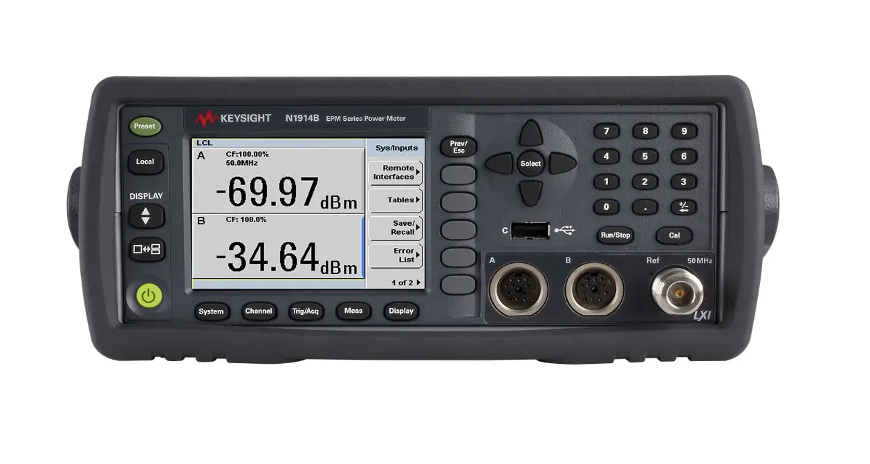 Misuratore di potenza dual-channel Keysight N1914B