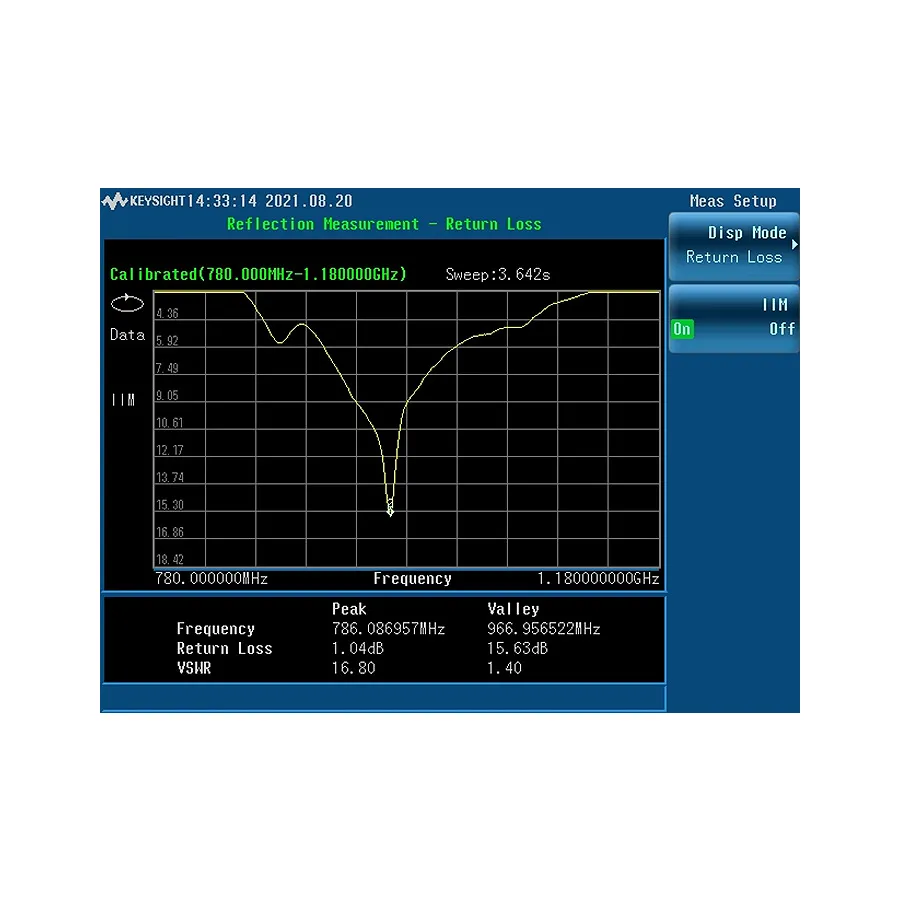 Keysight N9322CK/RM7 Misurazione della Riflessione