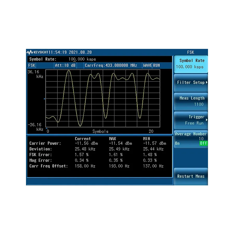Opzione di analisi demodulazione ASK/FSK Keysight N9323CK/DMA