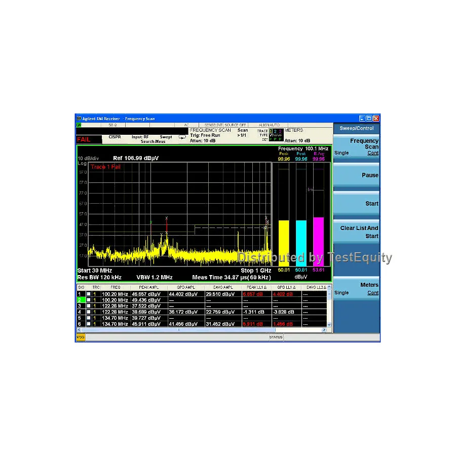 Applicazione di misurazione EMI Keysight W6141A/2FP