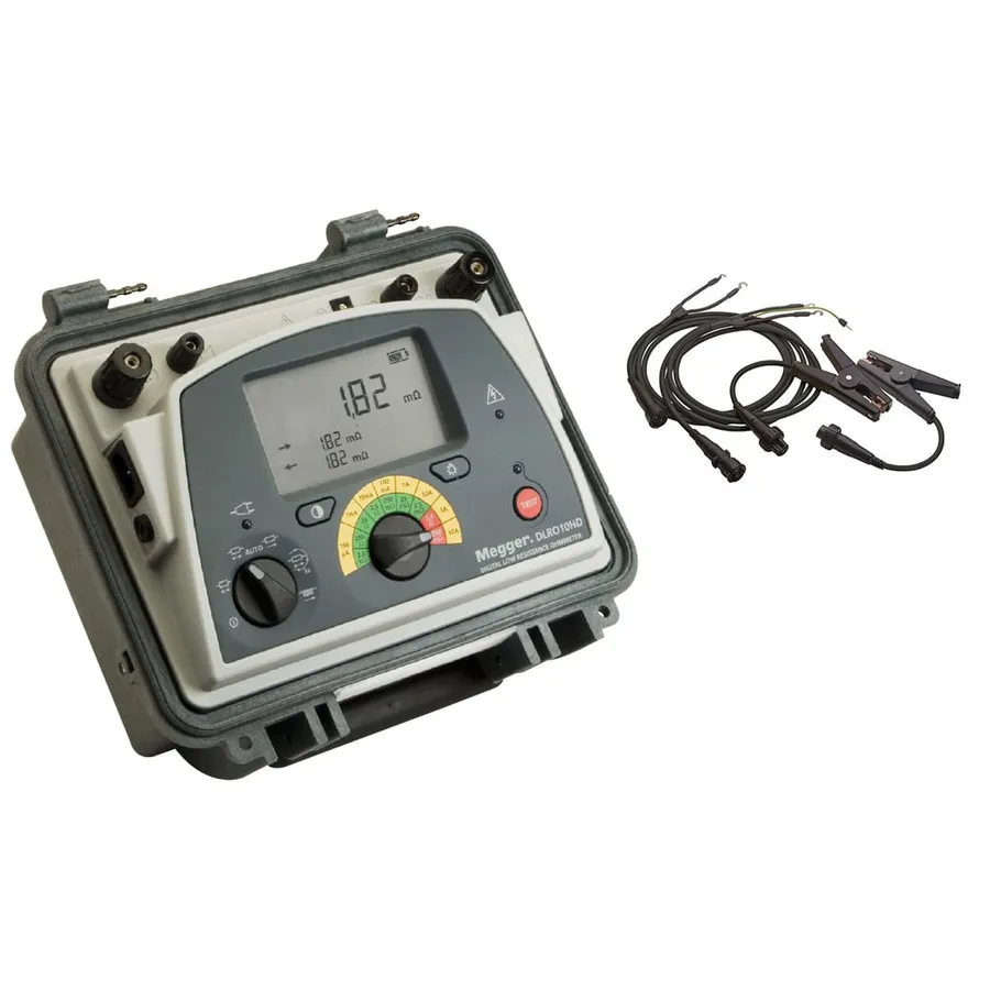 Megger DLRO10HD con Pinze Kelvin KC1-TL3-C