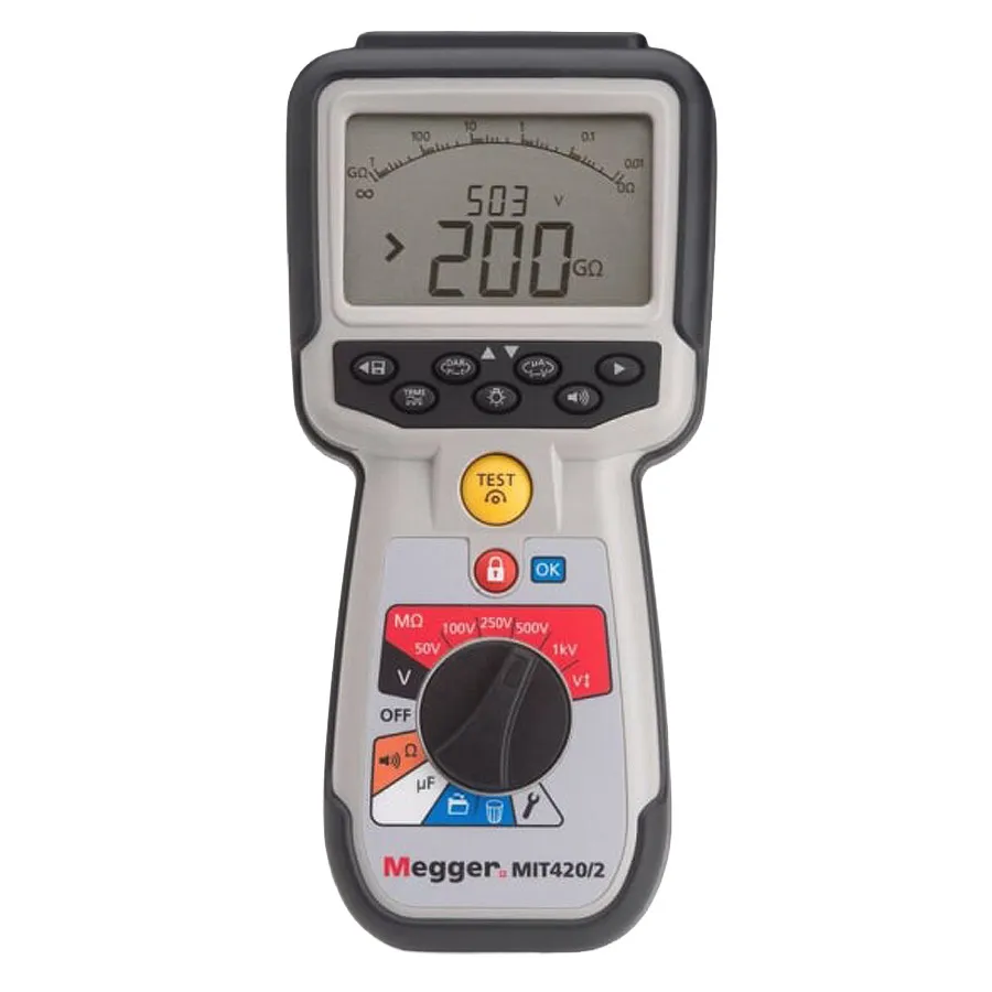 Tester di isolamento e continuità Megger MIT420/2