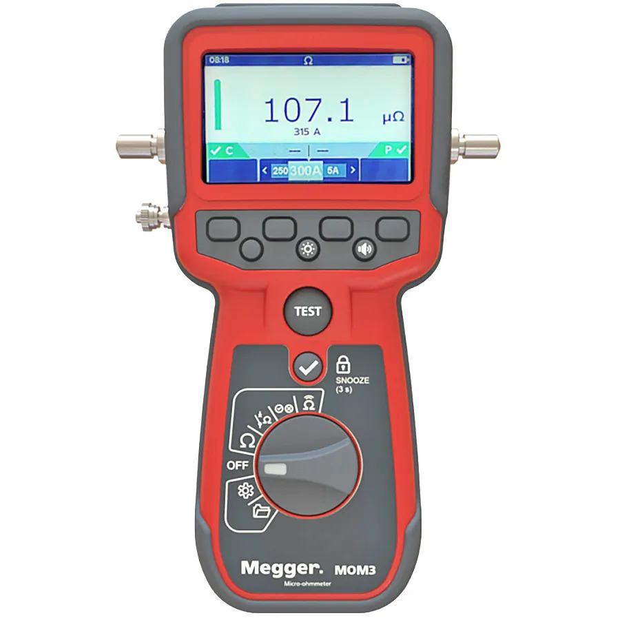 Megger MOM3-BK-30291 Micro-ohmmetro con Pinze Kelvin