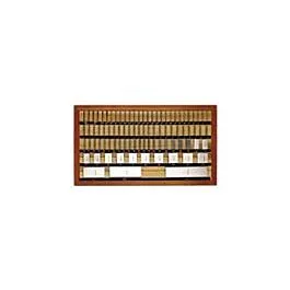 Mitutoyo 516-420-26 Set di 28 blocchi di riscontro Grade AS-2, quadrati, acciaio