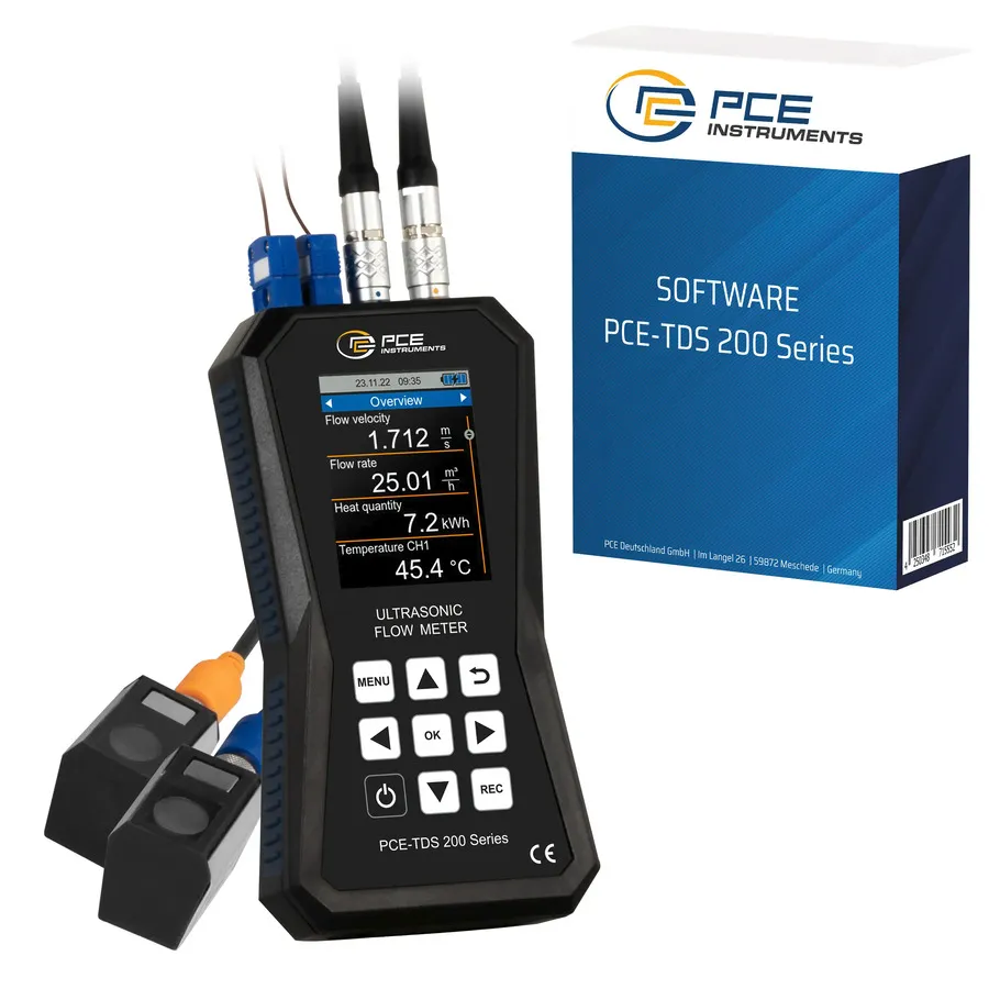 Misuratore di portata ultrasonica PCE Instruments PCE-TDS 200+ S-SW-KIT