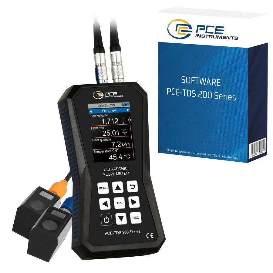 PCE Instruments PCE-TDS 200 S-SW-KIT Flussometro Ultrasonico con Software