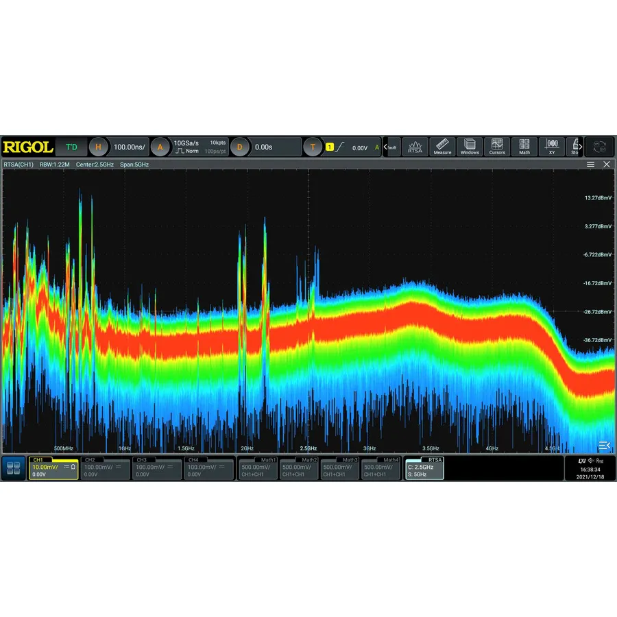 Opzione RIGOL DS70000-RTSA Analisi dello Spettro in Tempo Reale