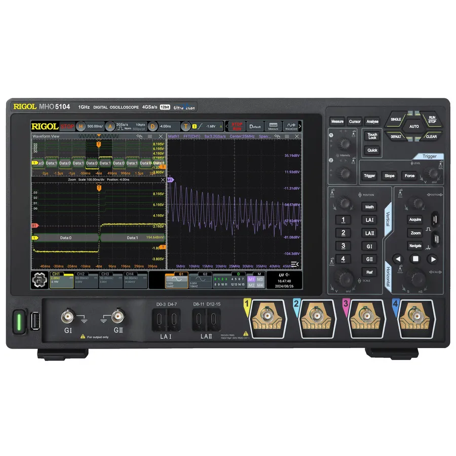RIGOL MHO5104 Oscilloscopio Digitale con Analizatore Logico e AFG