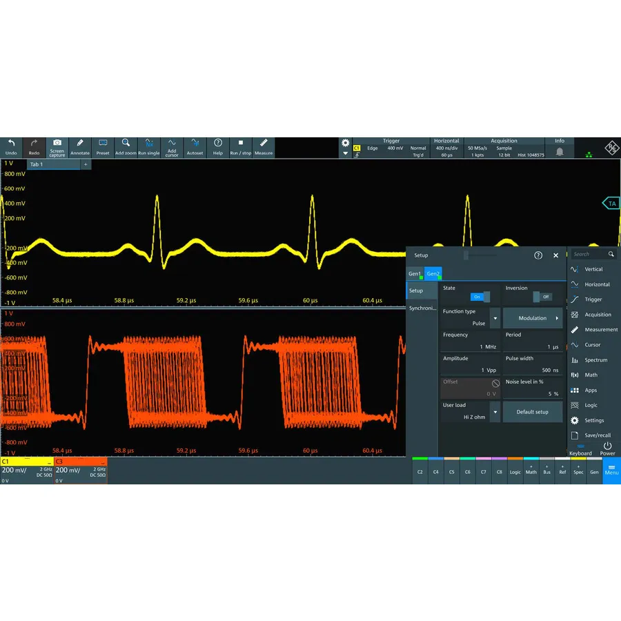 Rohde & Schwarz MXO5-B6 Opzione di Generatore di Forma d'Onda Arbitraria