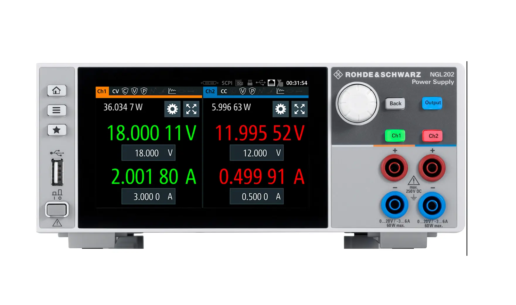 Alimentatore CC Rohde & Schwarz NGL202 a doppia uscita