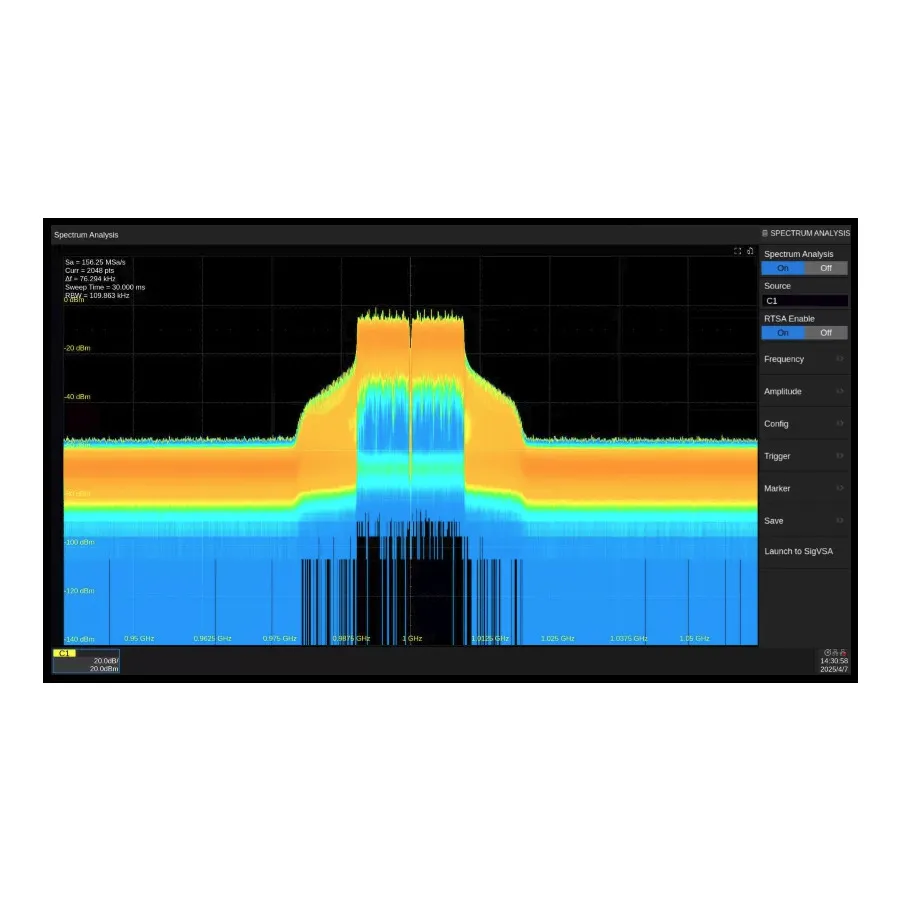 Software di Analisi del Segnale RTSA/DDC Siglent SDS7000A-RFA