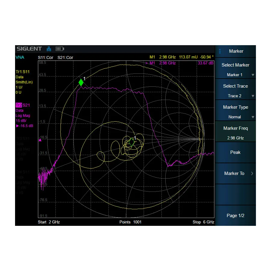 Opzione di analisi della rete vettoriale Siglent SHA850-VNA