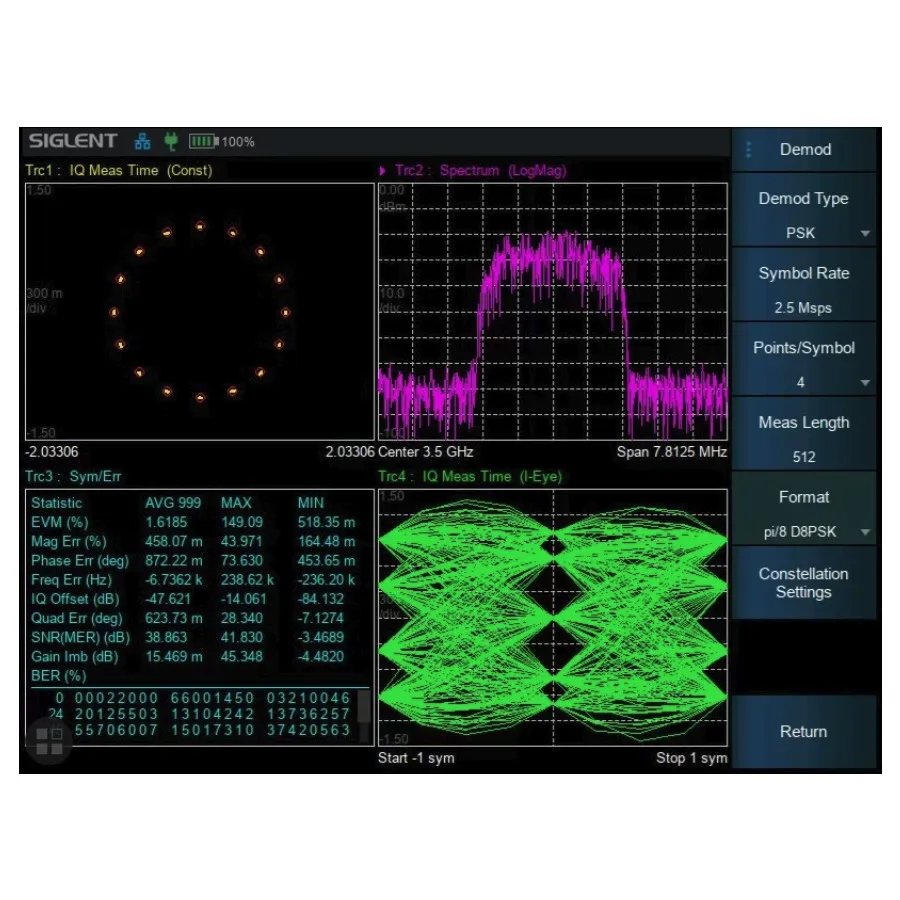 Opzione di analisi della modulazione digitale Siglent SHA860-DMA