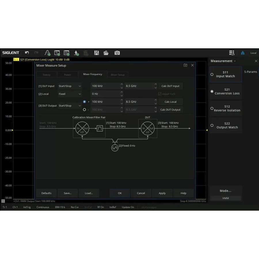 Software di Misurazione Mixer Vettoriale Siglent SNA5000-VMM