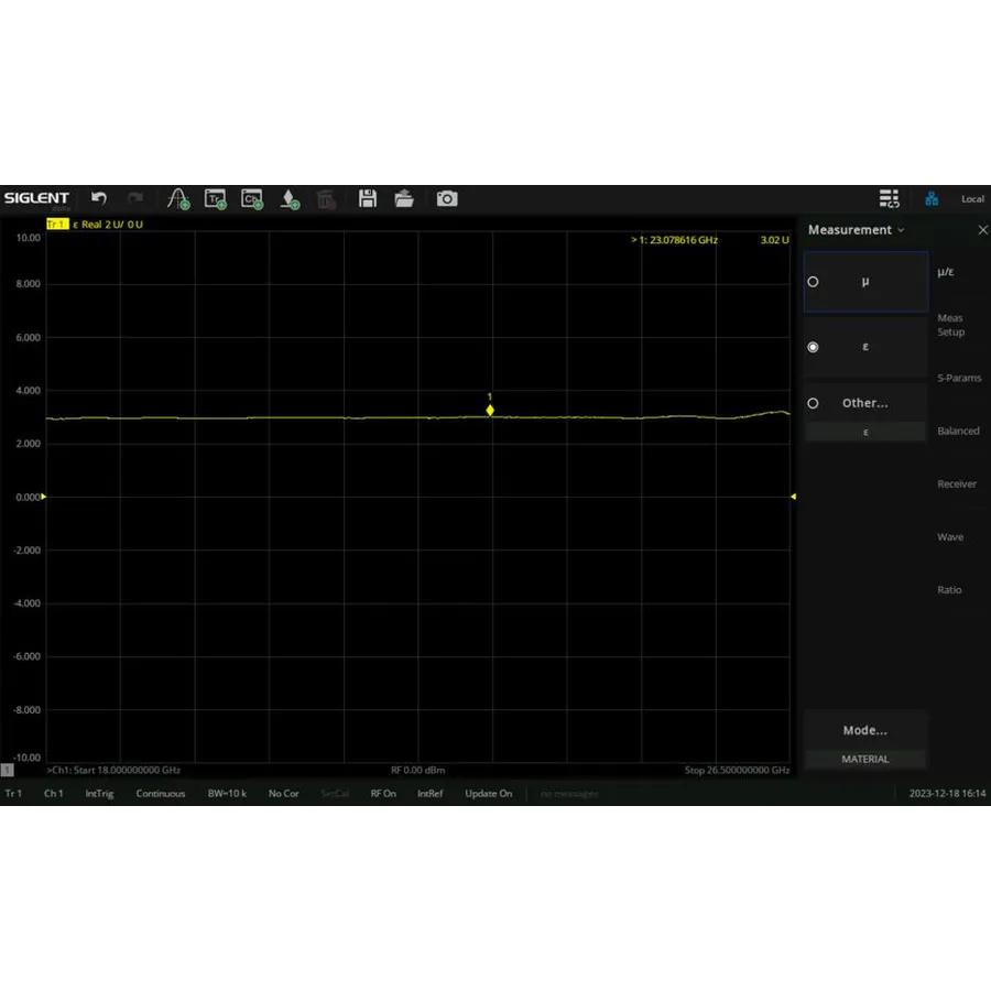 Software di Misura dei Materiali Siglent SNA6000-MT