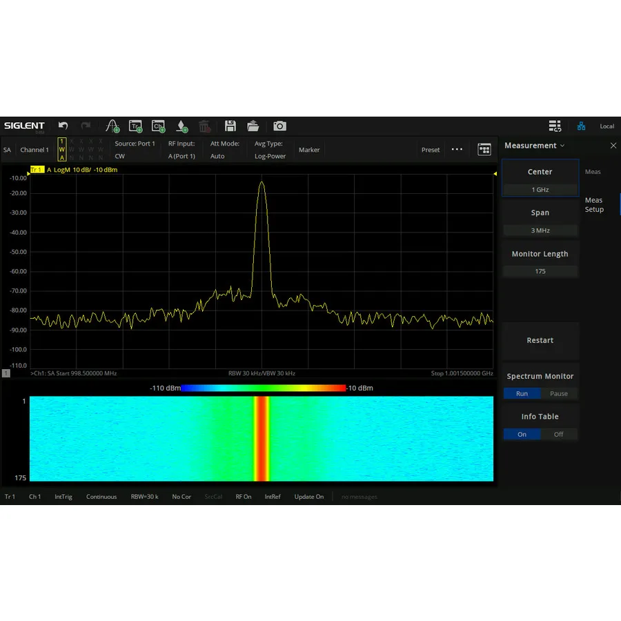 Software di Analisi dello Spettro Siglent SNA6000-SA
