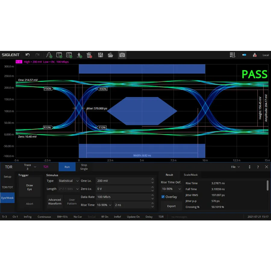 Software di Analisi nel Dominio del Tempo Avanzato Siglent SNA6000-TDR