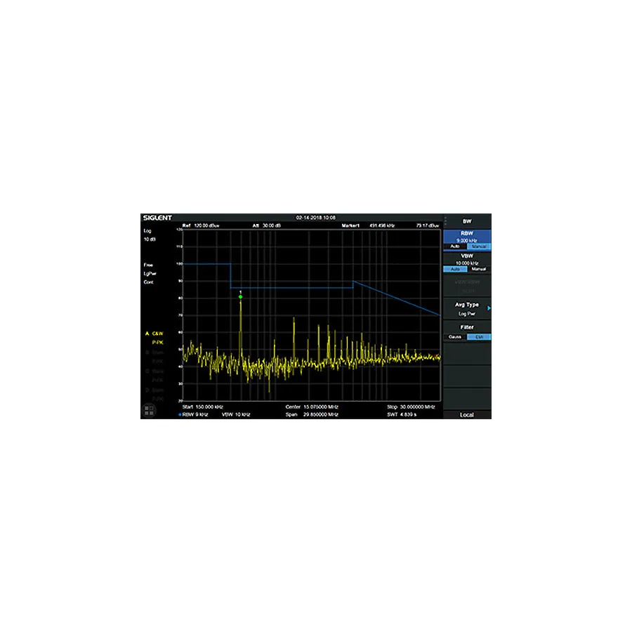Opzione Modalità di Misurazione EMI Siglent SSA5000-EMI