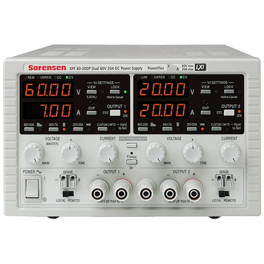 Alimentatore a doppia uscita Sorensen XPF60-20DP