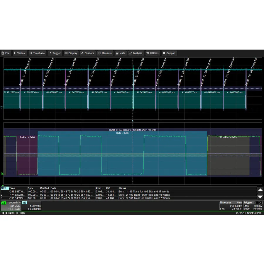 Opzione di trigger e decodifica Teledyne LeCroy WS3K-AUDIOBUS TD AudioBus