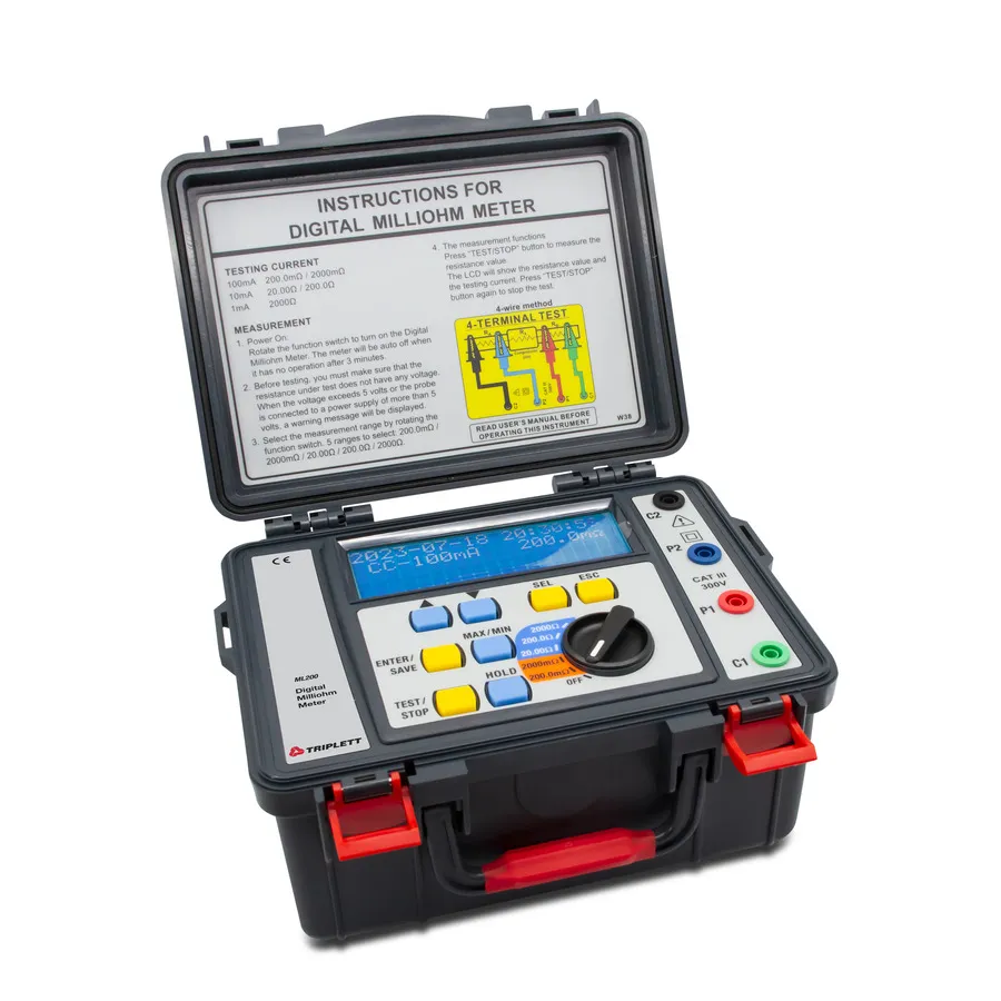 Triplett ML200 Milliohm Meter alimentato a batteria